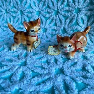 Vintage Kittens by Karen Salt and Pepper shakers tabby cats tabby ginger kittens